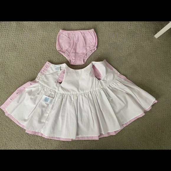 Ralph Lauren 6m pink seersucker dress diaper cover - Picture 2 of 7